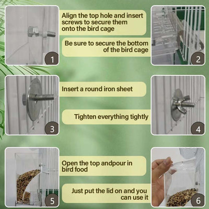 🐦Automatic No-Spill Transparent Bird Feeder