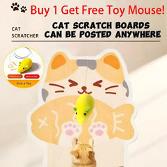 【Buy 1, Get Free Toy Mouse!】Wall Mounted Cat Scratching Board